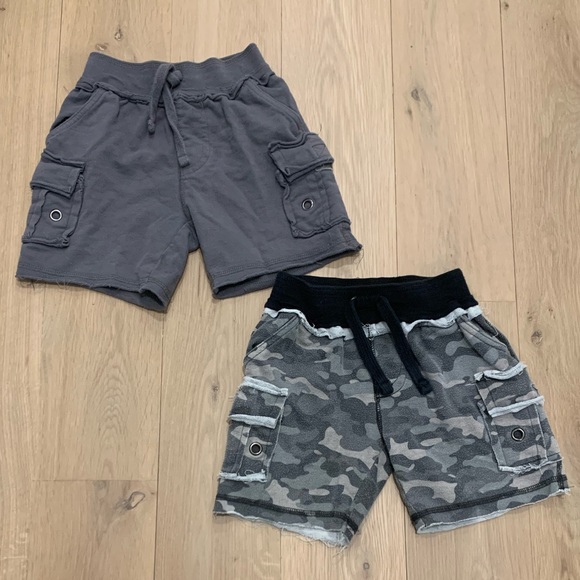 Mish Boys Other - 2 Mish Boys Toddler Kids Cargo Shorts Camo Gray 3T
